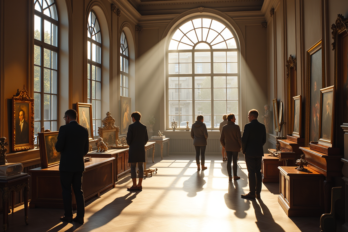 Intérieur d une salle des ventes française moderne avec lumière naturelle