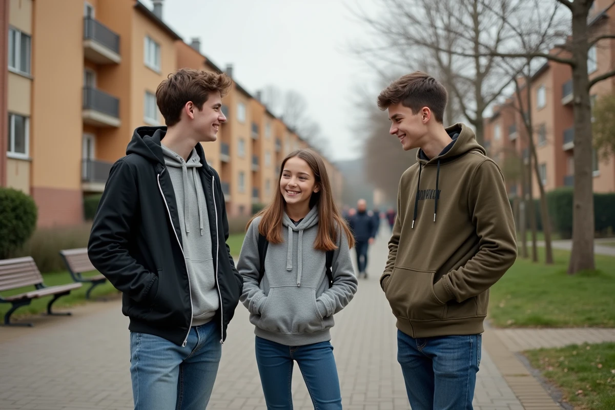 Jeunes discutant près d