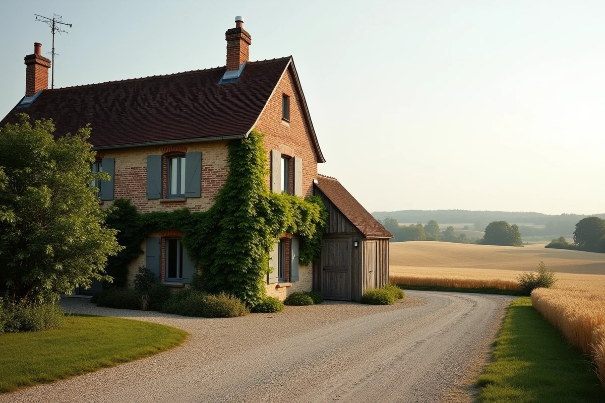Propriété rurale à vendre dans l'Oise avec corps de ferme et terrain agricole